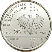 Germany 20 Euro 2016 D Proof KM# 351 Euro Coinage coin obverse