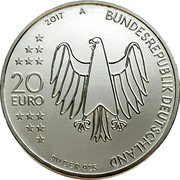 Germany 20 Euro 2017 A Proof KM# 359 Euro Coinage coin obverse