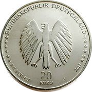 Germany 20 Euro 2017 J Proof KM# 358 Euro Coinage coin obverse