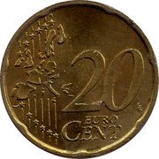 Germany 20 Euro Cent 2002 J KM# 211 Euro Coinage coin reverse