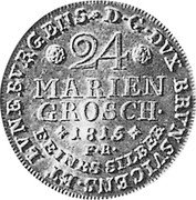 Germany 24 Mariengroschen (2/3 Thaler) 1815 FR KM# 1060 Brunswick-Wolfenbüttel / Duchy / Regular Coinage coin reverse