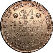 Germany 24 Mariengroschen (2/3 Thaler) 1818 FR KM# 1065 Brunswick-Wolfenbüttel / Duchy / Regular Coinage coin reverse