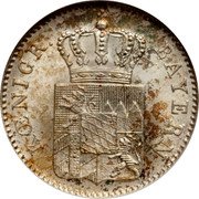 Germany 3 Kreuzer (Groschen) 1844 KM# 800 Bavaria / Kingdom / Regular Coinage coin obverse Germany 3 Kreuzer (Groschen) 1844 KM# 800 Bavaria / Kingdom / Regular Coinage coin obverse