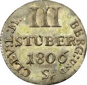Germany 3 Stüber 1806 Sr KM# 10 Berg / Grand Duchy coin reverse