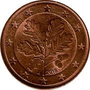 Germany 5 Euro Cent 2018 J KM# 209 Euro Coinage coin obverse