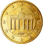 Germany 50 Euro Cent 2007 F Proof KM# 256 Euro Coinage coin obverse
