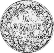 Germany 6 Grote (1/12 Thaler) 1840 KM# 231 Bremen / Free City / Regular Coinage coin reverse