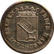 Germany 6 Grote (1/12 Thaler) 1857 KM# 240 Bremen / Free City / Regular Coinage coin obverse