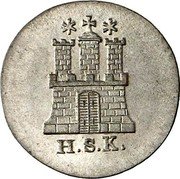 Germany Dreiling (3 Pfennig) 1841 HSK KM# 554 Hamburg / Free City / Regular Coinage coin obverse