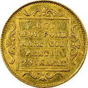 Germany Ducat 1850 KM# 560 Hamburg / Free City / Trade Coinage coin reverse Germany Ducat 1850 KM# 560 Hamburg / Free City / Trade Coinage coin reverse