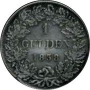 Germany Gulden 1838 KM# 788 Bavaria / Kingdom / Regular Coinage coin reverse Germany Gulden 1838 KM# 788 Bavaria / Kingdom / Regular Coinage coin reverse
