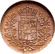 Germany Heller 1849 KM# 796.2 Bavaria / Kingdom / Regular Coinage coin obverse