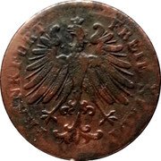Germany Heller 1857 KM# 351 Frankfurt am Main / Free City / Regular Coinage coin obverse