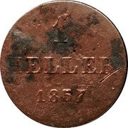 Germany Heller 1857 KM# 351 Frankfurt am Main / Free City / Regular Coinage coin reverse