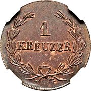 Germany Kreuzer 1822 KM# 183 Baden / Grand Duchy / Regular Coinage coin reverse Germany Kreuzer 1822 KM# 183 Baden / Grand Duchy / Regular Coinage coin reverse