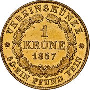 Germany Krone 1857 KM# 854 Bavaria / Kingdom / Regular Coinage coin reverse