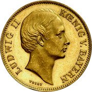 Germany Krone 1866 KM# 871 Bavaria / Kingdom / Regular Coinage coin obverse