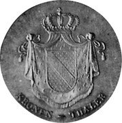Germany Kronenthaler 1819 KM# 175.2 Baden / Grand Duchy / Regular Coinage coin reverse Germany Kronenthaler 1819 KM# 175.2 Baden / Grand Duchy / Regular Coinage coin reverse