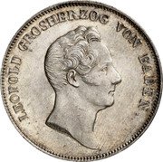 Germany Kronenthaler 1834 KM# 195.2 Baden / Grand Duchy / Regular Coinage coin obverse Germany Kronenthaler 1834 KM# 195.2 Baden / Grand Duchy / Regular Coinage coin obverse