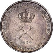 Germany Kronenthaler 1834 KM# 202 Baden / Grand Duchy / Regular Coinage coin reverse Germany Kronenthaler 1834 KM# 202 Baden / Grand Duchy / Regular Coinage coin reverse