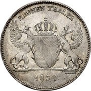 Germany Kronenthaler 1834 KM# 195.2 Baden / Grand Duchy / Regular Coinage coin reverse Germany Kronenthaler 1834 KM# 195.2 Baden / Grand Duchy / Regular Coinage coin reverse
