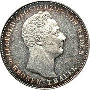 Germany Kronenthaler 1836 KM# 206 Baden / Grand Duchy / Regular Coinage coin obverse Germany Kronenthaler 1836 KM# 206 Baden / Grand Duchy / Regular Coinage coin obverse