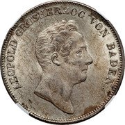 Germany Kronenthaler 1836 KM# 204 Baden / Grand Duchy / Regular Coinage coin obverse Germany Kronenthaler 1836 KM# 204 Baden / Grand Duchy / Regular Coinage coin obverse