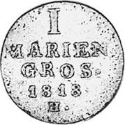 Germany Mariengroschen (1/36 Thaler) 1818 H KM# 113 Hannover / Kingdom / Regular Coinage coin reverse