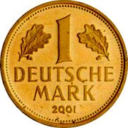 Germany Mark 2001 A KM# 203 Federal Republic / Standard Coinage coin reverse Germany Mark 2001 A KM# 203 Federal Republic / Standard Coinage coin reverse