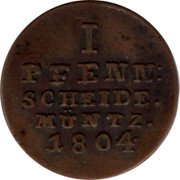 Germany Pfenning 1804 GFM KM# 330.4 Brunswick-Lüneburg-Calenberg-Hannover / Electorate / Regular Coinage coin reverse