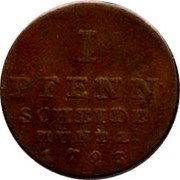 Germany Pfenning KM# 360.1 Brunswick-Lüneburg-Calenberg-Hannover / Electorate / Regular Coinage coin reverse