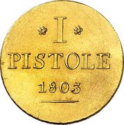 Germany Pistole 1803 C KM# 418 Brunswick-Lüneburg-Calenberg-Hannover / Electorate / Trade Coinage coin reverse