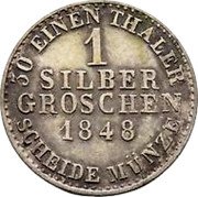 Germany Silbergroschen 1848 KM# 9 Birkenfeld / Countship / Regular Coinage coin reverse Germany Silbergroschen 1848 KM# 9 Birkenfeld / Countship / Regular Coinage coin reverse