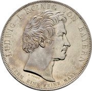 Germany 1 Conventionsthaler 1827 KM# 733 Bavaria / Kingdom / Regular Coinage coin obverse