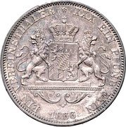 Germany Thaler 1866 KM# 886.1 Bavaria / Kingdom / Regular Coinage coin reverse