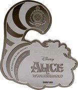Niue Three Dollars (Alice in Wonderland. Cheshire Cat) PUBLIC SEAL OF NIUE ATUA NIUE TUKULAGI ALICE IN WONDERLAND XXXX/1000 2 OZ 999 SILVER ©DISNEY THREE DOLLARS 2025 coin obverse Niue Three Dollars (Alice in Wonderland. Cheshire Cat) PUBLIC SEAL OF NIUE ATUA NIUE TUKULAGI ALICE IN WONDERLAND XXXX/1000 2 OZ 999 SILVER ©DISNEY THREE DOLLARS 2025 coin obverse