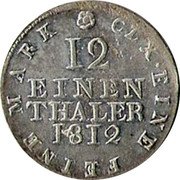 Germany 1/12 Thaler (Doppelgroschen) 1812 SGH KM# 1049.1 Saxony-Albertine / Kingdom / Regular Coinage coin reverse Germany 1/12 Thaler (Doppelgroschen) 1812 SGH KM# 1049.1 Saxony-Albertine / Kingdom / Regular Coinage coin reverse