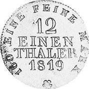 Germany 1/12 Thaler (Doppelgroschen) 1819 IGS KM# 1083.1 Saxony-Albertine / Kingdom / Regular Coinage coin reverse Germany 1/12 Thaler (Doppelgroschen) 1819 IGS KM# 1083.1 Saxony-Albertine / Kingdom / Regular Coinage coin reverse