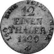 Germany 1/12 Thaler (Doppelgroschen) 1829 S KM# 1117 Saxony-Albertine / Kingdom / Regular Coinage coin reverse Germany 1/12 Thaler (Doppelgroschen) 1829 S KM# 1117 Saxony-Albertine / Kingdom / Regular Coinage coin reverse