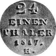 Germany 1/24 Thaler 1817 H KM# 116 Hannover / Kingdom / Regular Coinage coin reverse