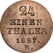 Germany 1/24 Thaler 1827 B KM# 141 Hannover / Kingdom / Regular Coinage coin reverse