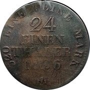 Germany 1/24 Thaler (Groschen) 1826 S KM# 1094 Saxony-Albertine / Kingdom / Regular Coinage coin reverse