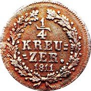 Germany 1/4 Kreuzer 1811 KM# 9 Nassau-Weilburg & Nassau-Usingen / Duchy / Joint Coinage coin reverse