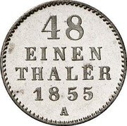 Germany 1/48 Thaler (Schilling) 1855 KM# 91 Mecklenburg-Strelitz / Grand Duchy / Regular Coinage coin reverse Germany 1/48 Thaler (Schilling) 1855 KM# 91 Mecklenburg-Strelitz / Grand Duchy / Regular Coinage coin reverse