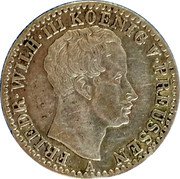 Germany 1/6 Thaler 1822 A KM# 411 Kingdom / Regular Coinage coin obverse Germany 1/6 Thaler 1822 A KM# 411 Kingdom / Regular Coinage coin obverse