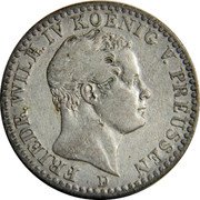 Germany 1/6 Thaler 1841 D KM# 436.1 Kingdom / Regular Coinage coin obverse Germany 1/6 Thaler 1841 D KM# 436.1 Kingdom / Regular Coinage coin obverse