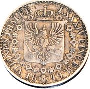 Germany 1/6 Thaler 1849 A KM# 436.2 Kingdom / Regular Coinage coin reverse Germany 1/6 Thaler 1849 A KM# 436.2 Kingdom / Regular Coinage coin reverse