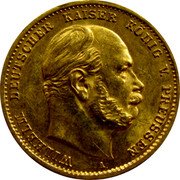Germany 10 Mark 1872 A KM# 502 Kingdom / Reform Coinage coin obverse