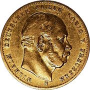 Germany 10 Mark 1875 B KM# 504 Kingdom / Reform Coinage coin obverse