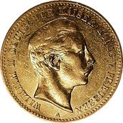 Germany 10 Mark 1900 A KM# 520 Kingdom / Reform Coinage coin obverse
